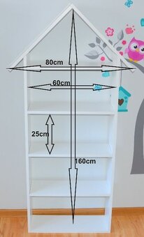 Polička domček až 160 cm vysoká - 3