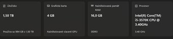 Gaming PC - Intel I5, 16GB RAM, GTX 970, 1,5TB - 3