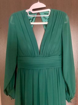 Tmavozelené spoločenské šaty - 3