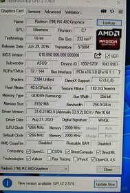 Radeon RX 480, 8 GB GDDR5, 256 bit - 3