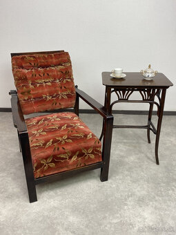 Veľké elegantné art deco polohovacie kreslo 1930 - 3