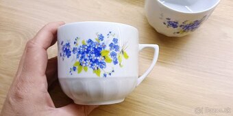Nezábudky- sada 6 hrnčekov, porcelan Dubí - 3