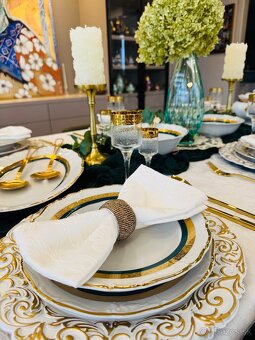 Nová pozlátená obedová súprava Thun pre 12 osôb-posielam - 3