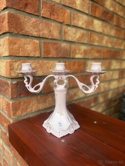 Ruzovy porcelan Chodov svietnik - 3