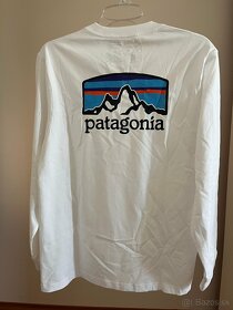 Biele Patagonia tričko s dlhým rukávom - 3