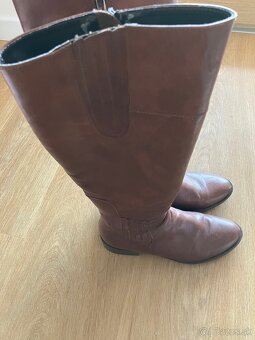 Hnedé kožené čižmy - 3