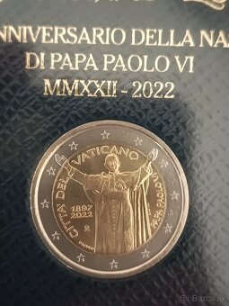 Vatikán 2022 Paul VI 2€ euro - 3