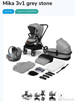 Kočík Lionelo mika 3v1 - 3