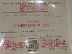 Medaila z majstrovstva ČSSR s dokumentami - 3