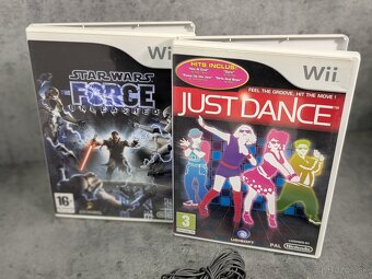 Nintendo Wii, 1 ovládač a nunchuck, + Just Dance, Star Wars - 3