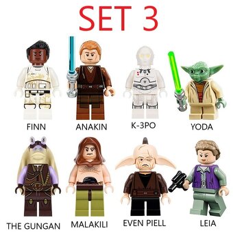 Rôzne figúrky Star Wars 7 (8ks) - typ lego - nové - 3