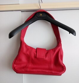 Kožená kabelka červená - 3