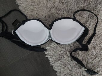 Dvojdielne plavky push up. M/38 +80/B čierna + leo - 3