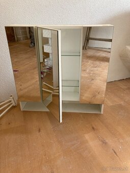 Skrinka pod umyvadlo, so zrkadlom, luster, hodiny - 3
