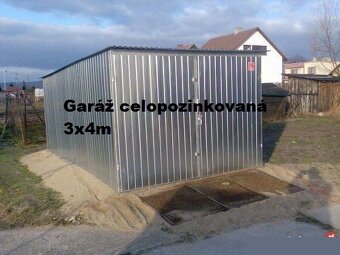 Plechová garáž 3x5m – montáž + dovoz ZDARMA – 650€ s DPH - 3