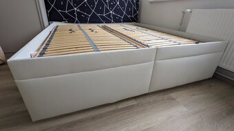Kontinentalna manzelska polohovacia postel bez matracov - 3