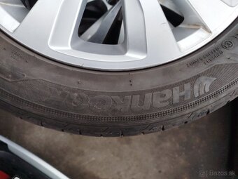 Predám vw disky 5x112 s letnými pneu Hankook 205/55 r16 - 3