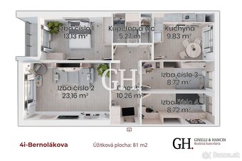 REZERVOVANÉ BERNOLÁKOVA - PRIESTRANNÝ 4 IZBOVÝ BYT V PÔVODNO - 3