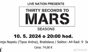 Thirty second to mars lístok Bratislava 10.5.2024 - 3