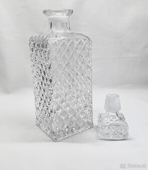Krištálové sklo retro whisky karafa VÝSTAVNÝ KUS - 3