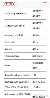 Dieselový generátor (elektrocentrala) FogoFD42 - 3