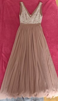 Tmavoružové spoločenské šaty - 3