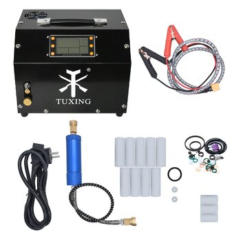 Vzduchový kompresor LCD-digital,12V/220V,TUXING,300Bar,PCP - 3