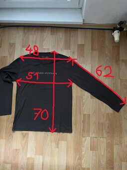 Čierne / hnedé tričko L - 3