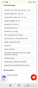 Barová stolička- cena za 2ks - 3