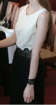 Elegantné Šaty čierno biele - 3