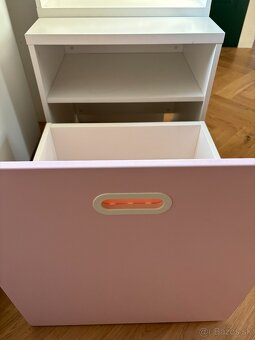 Skrinka s úložným boxom IKEA ružová - 3
