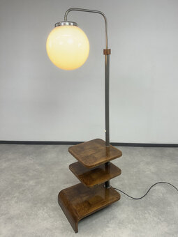 Art deco podlahová lampa so stolíkom - 3