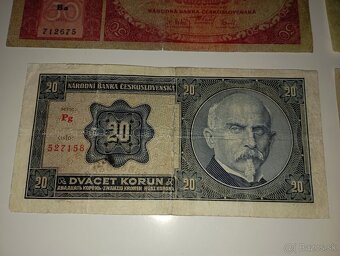 BANKOVKY ČSR 30 LÉTA, 1-100 K, 6 RŮZNÝCH NOMINÁLŮ, NEPERFOR. - 3
