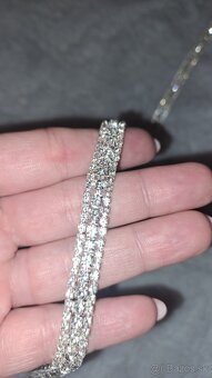 Set bižutérie korunka diadem náušnice  nahrdelnik opasok - 3