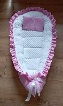 Set pre bábätko ružový s volánikmi - 3