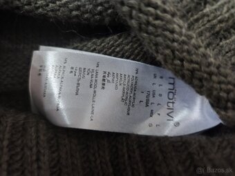 Dlhý Pletený Kardigán Mötivi (Olivová/Sivohnedá) - 3