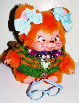 😻RETRO Mončičák monchichi, monchhichi vzácné Nyamy kotě - 3
