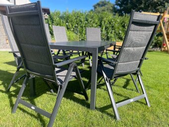 Záhradné sedenie - set 8+1 hliník / antracit - 3