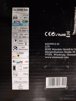 Stropné led svietidlo výškovo nastaviteľne - 3