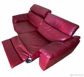 NATUZZI - luxusní kožená polohovací sofa, PC 4.990 EUR - 3