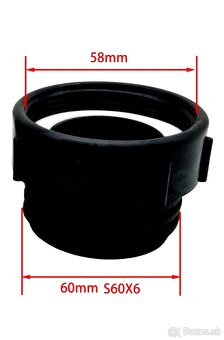 redukcia na IBC ventil na jemný závit 58mm/60x6 hrubý - 3