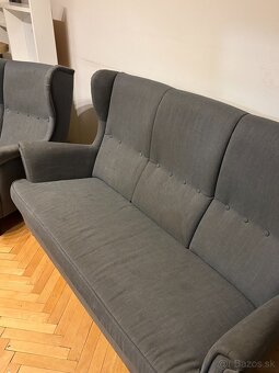 Sivá gaučová súprava IKEA STRANDMON - 3