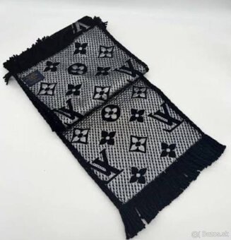 Šál Louis Vuitton - čierno/strieborný - 3