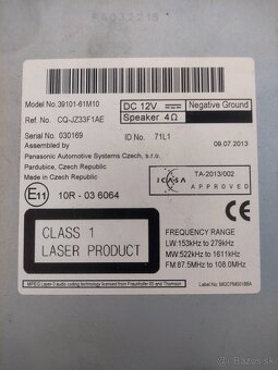 Rádio Suzuki SX4 S-Cross model 39101-61M10 - 3