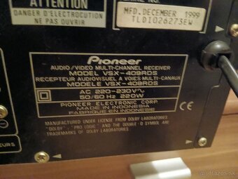 Recirver Pioneer. VSX -409RDS - 3