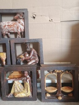 Staré dekoratívne keramické kachle - 3