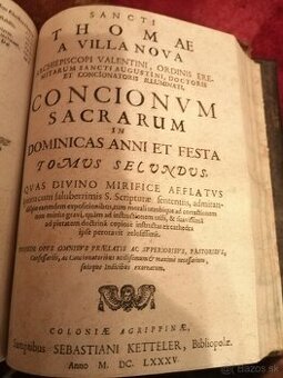 Stará vzácna kniha skladá sa z 2 knih 1685 - 3