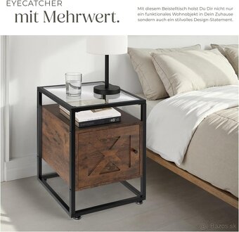 Nočný stolík tectake® – nový - 3