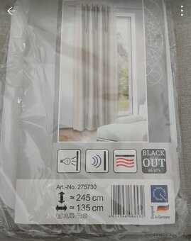 Zavesy na uplnu tmu + ZADARMO tyc na kupelnovy zaves - 3