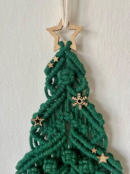 macrame vianočný stromček gold - 3